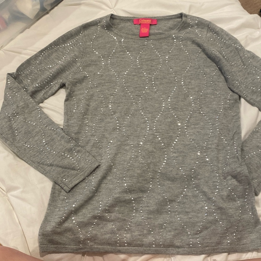 Catherine Malandrino, S, grey with rhinestone